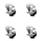 Service Caster 3.5 Inch Phenolic Wheel Swivel Bolt Hole Caster Set with Brake SCC-BH20S3514-PHS-TLB-4 - alternate 1